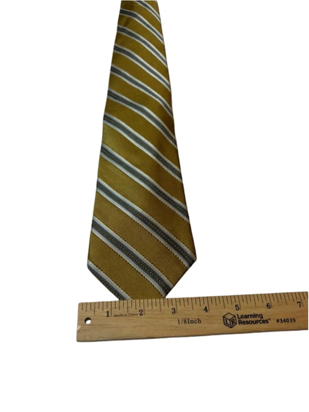 Joseph Abboud Silk Tie Gold Striped Diagonal Classic Italy Designer Luxury